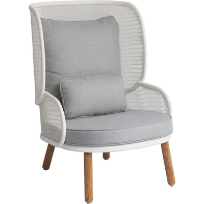 No.118 mindo šedé čalouněné zahradní křeslo