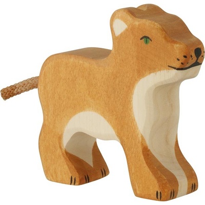 Holztiger stojící malé lvíče zvíře