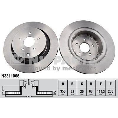 Brzdový kotúč NIPPARTS N3311065