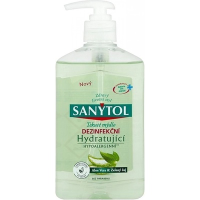 Sanytol dezinfekční hydratující mýdlo zelený čaj & aloe vera 500 ml