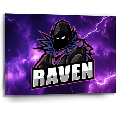 Sablio Obraz FORTNITE RAVEN Fialová búrka - 90x60 cm