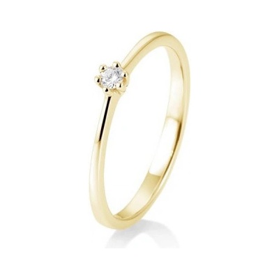 Sofia Diamonds prsteň zo žltého zlata s diamantom BE41 85770 Y