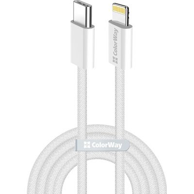 ColorWay CW-CBPDCL061-GR Type-C to Apple Lightning PD 27W 3A 480Mbps 1m šedý