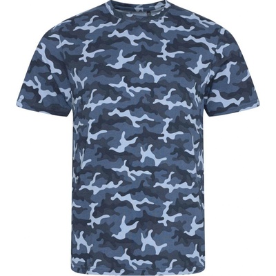 Unisex maskáčové tričko Just Ts zelená kamufláž