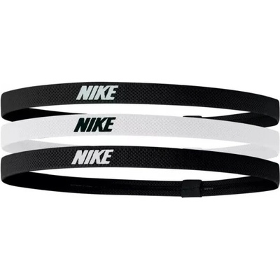 Nike Elastic headbands 2.0 3 PK čierna biela osfm