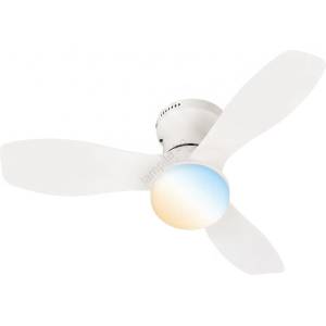 Brilo - LED Димируем таванен вентилатор PAN LED/15W/230V 3000-6500K бял+ДУ (BL2360)