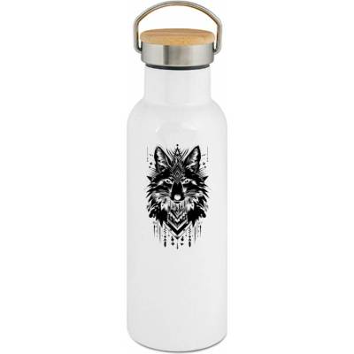 123TRIKO termoska Geometrická liška, černý potisk 500 ml