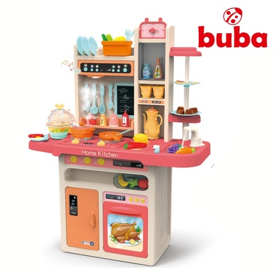 Детска кухня Buba Home Kitchen, 65 части, 889-162, розова (889-162)