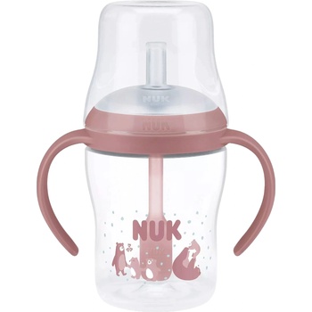 Nuk Шише NUK Perfect Match - Със силиконова сламка, TC, РР, 150 ml, Мечка (10215402)