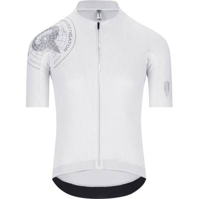 Q36.5 Мъжка фланелка с къс ръкав за колоездене Q36.5 Dottore Pro Research Scientist Jersey Cycling jersey - Optic White (056-3874-0215)