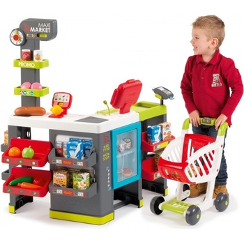 Smoby set obchod smíšené zboží Maximarket a lékařský vozík Medical elektronický 350215-13