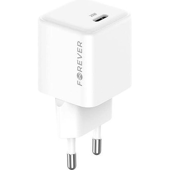 Forever GaN PD QC зарядно устройство Forever 1x USB-C 20W бяло