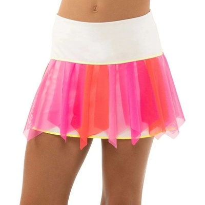 Lucky In Love Sashay Skirt s růžovými odstíny bílá