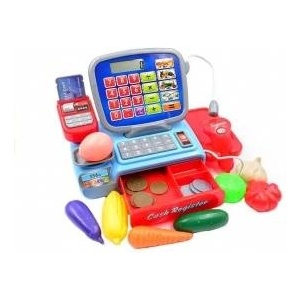 LEAN Toys Cash Register With Barcode Scanner 21 Pieces