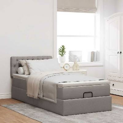 vidaXL Osmanský s matrací taupe textil