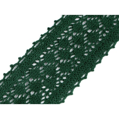 Bavlněná krajka / vsadka paličkovaná šíře 60 mm Varianta: 13 zelená tm., Balení: 1 m 37905/103935/257287 – Hledejceny.cz