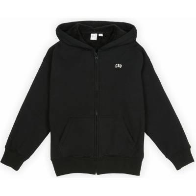 GAP 835289-00 dětská zateplená sherpa mikina černá