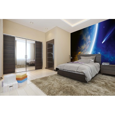 DIMEX ART Самозалепваща се флизелинова фототапета летящ астероид 375 x 250 см
