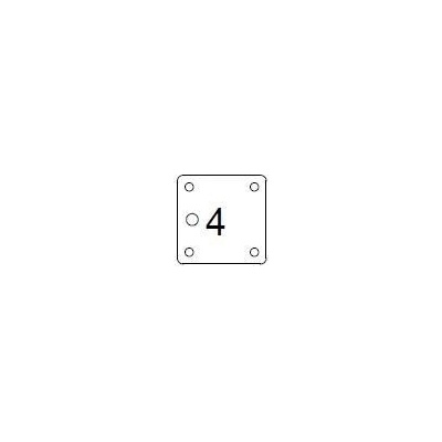 Plotýnka 150x150x6mm (č.4) - díra kulatá v čele pr. 20mm