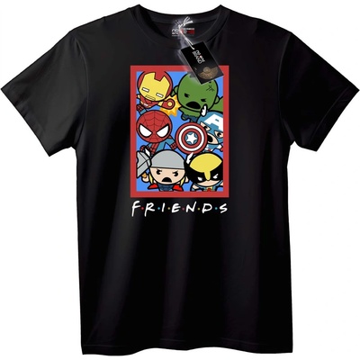 NOONEBRAND Тениска Marvel приятели - L, Black