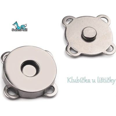 Magnetické zapínání 18 mm nikl černý – Zboží Dáma