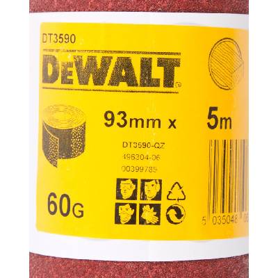 Шкурка DeWALT на ролка 25 м x 93 мм, P60 DT3595 (DT3595)