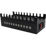 BlackBird Зарядно устройство от електрическата мрежа BLACKBIRD 24xUSB 300W с държач за устройства, черно BH1677 (BH1677)
