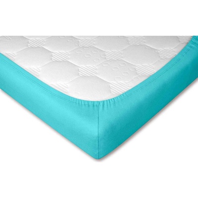 Dadka jersey prostěradlo světle tyrkysové 90x200x18