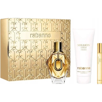 Rabanne Million Gold For Her EDP 90 ml + EDP 10 ml + tělové mléko 100 ml