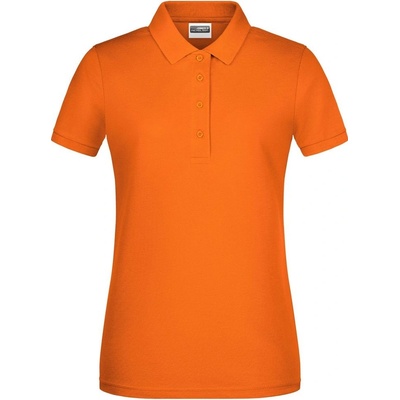 James & Nicholson Dámska polokošeľa z biobavlny 8009 Oranžová