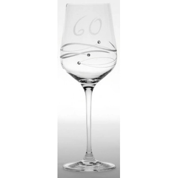 Dartington Crystal Sklenice jubilejní na víno Swarovski 450 ml 60 let
