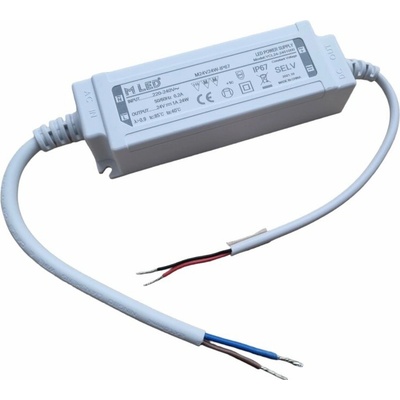 MLED, 24W LED napájeci zdroj, 24V, voděodolný, 1A, IP67, MLED-24V24W-IP67