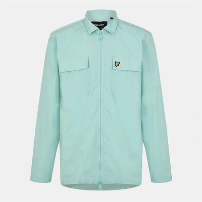 Lyle and Scott Риза с дълъг ръкав Lyle and Scott Men's Cotton Long Sleeve Zip Overshirt - FutureBlue X580