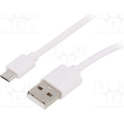 Goobay 38666 USB 2.0, USB A vidlice, USB B, micro vidlice, 2m, bílý
