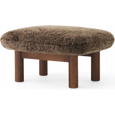 Audo Copenhagen Ottoman Brasilia, Sheepskin root/dark stained oak