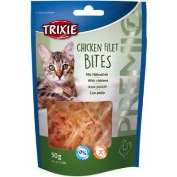 TRIXIE Chicken Fillet Bites - Лакомство за котки с пилешки късчета, 3 броя х 50 гр