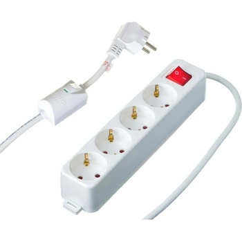 Sono Разклонител Sono 4КХ1.5 White, 4 гнезда, 1.5m кабел, бутон за вкл. /изкл. , бял