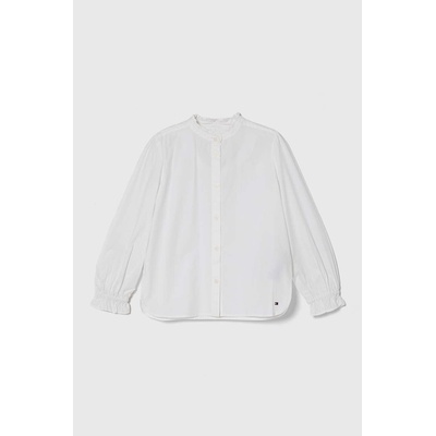 Tommy Hilfiger Детска памучна риза Tommy Hilfiger в бяло (KG0KG07831.PPYH)
