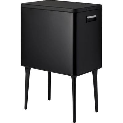 Storagesolutions Automatický odpadkový koš, 35 l, kovový - černý černá