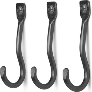 Ferm Living Закачалки Curvature черно-месингови 3 бр (1104263936)