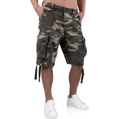 Surplus AIRBORNE VINTAGE pánske kapsáčové šortky woodland camo