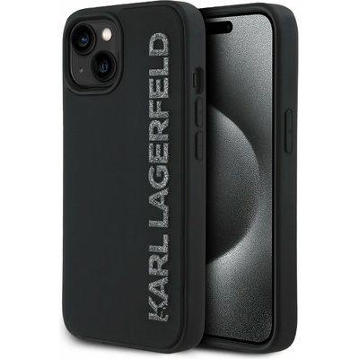 KARL LAGERFELD 3D Rubber Glitter Logo Back Cover за iPhone 14 Black Karl Lagerfeld | Lilav | МЪЖЕ | UNI
