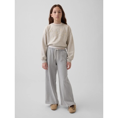 GAP dětské kalhoty Relaxed Wide-Leg Šedá