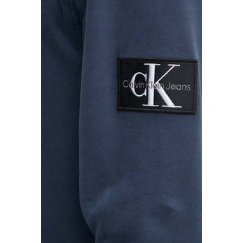 Calvin Klein Памучен суичър Calvin Klein Jeans в тъмносиньо с качулка с апликация J30J323430 (J30J323430)