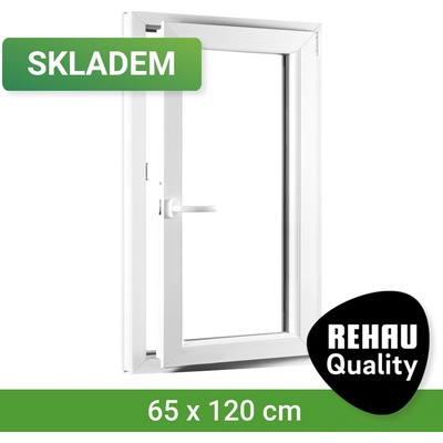 SKLADOVÁ-OKNA.cz REHAU Smartline+, otvíravo-sklopné pravé 650 x 1200