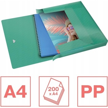 Esselte Colour` Ice A4 doska s gumičkou zelená 25 mm