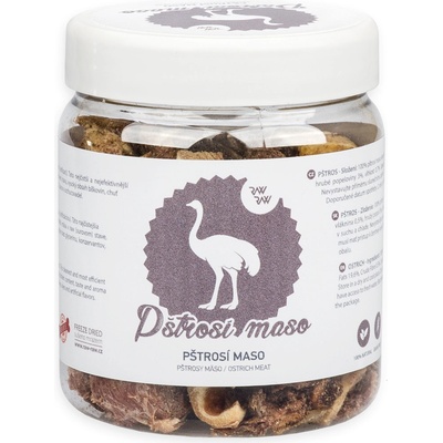 Raw Raw pamlsky mrazem sušené Pštrosí maso 90 g