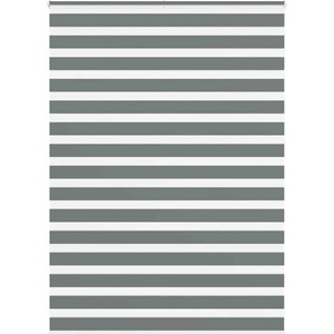 vidaXL Зебра щора, тъмносива, 155x230 см, ширина на плата 150, 9 см, полиестер (4014194)