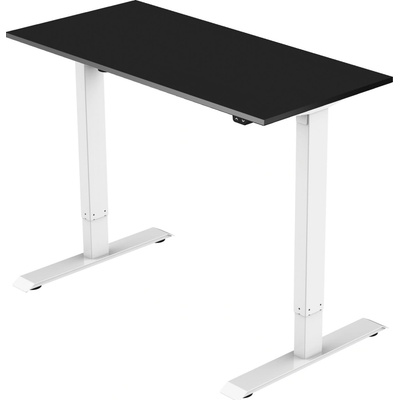 Delso Výškovo nastaviteľný stôl ADJUSTER 80 x 120 cm čierna / biela