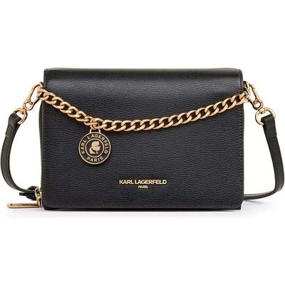 Karl Lagerfeld dámská kožená kabelka crossbody LOURDES černá